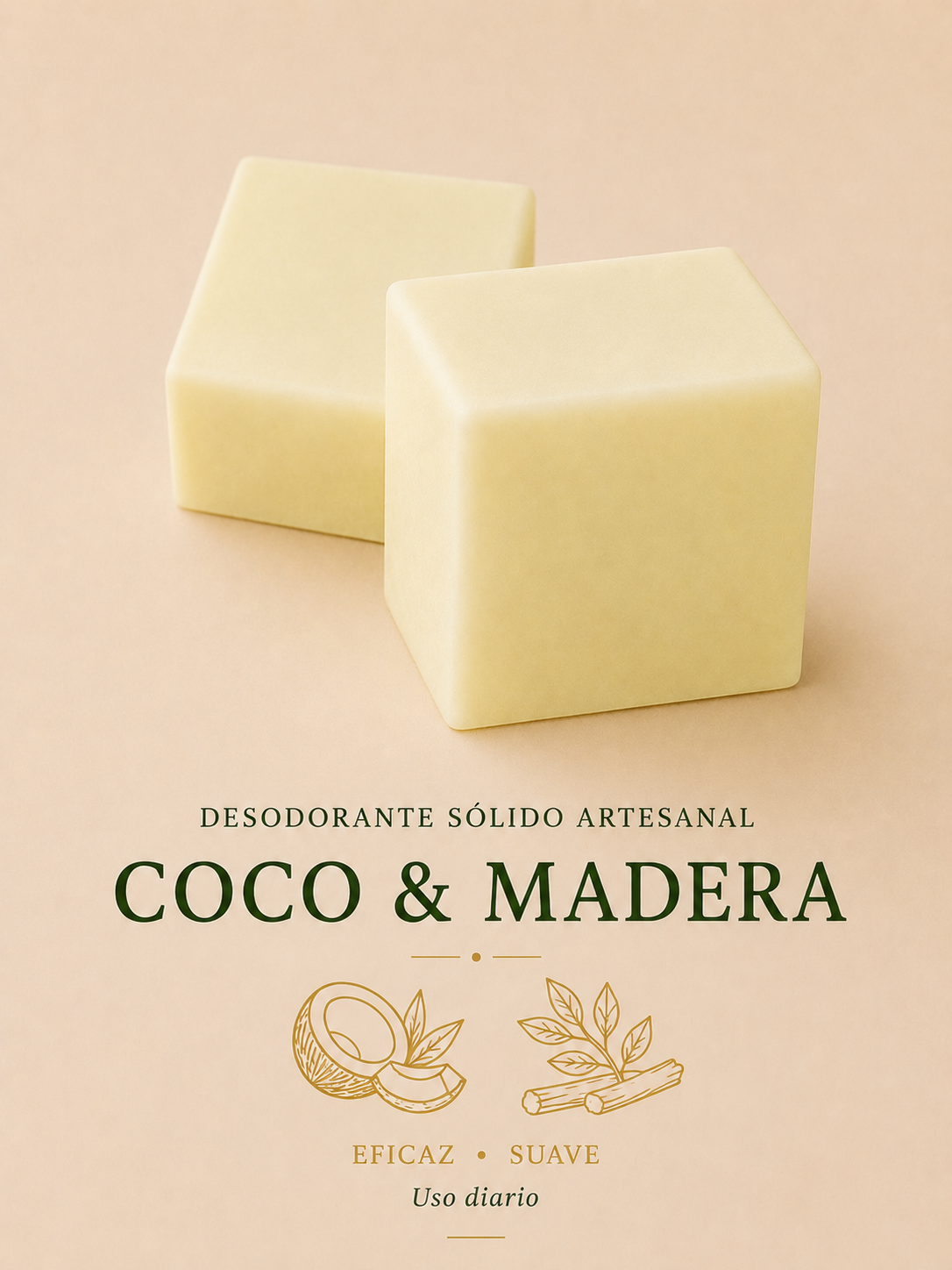 Desodorante Artesano Coco y Madera
