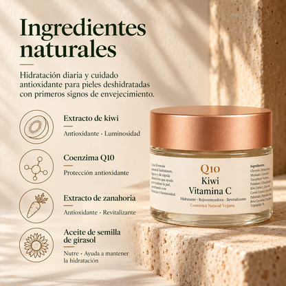 Crema Facial Q10 para Pieles Deshidratadas