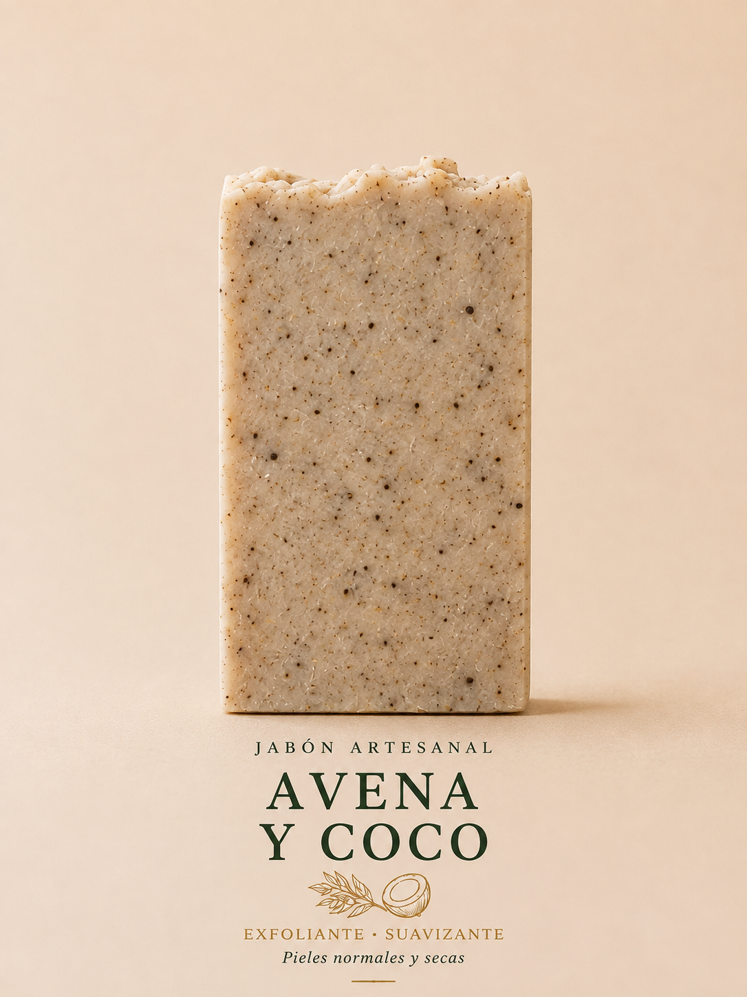 Jabón Artesano de Avena y Coco