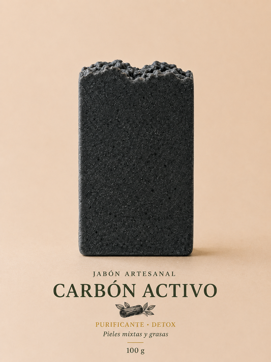 Jabón de carbón activo
